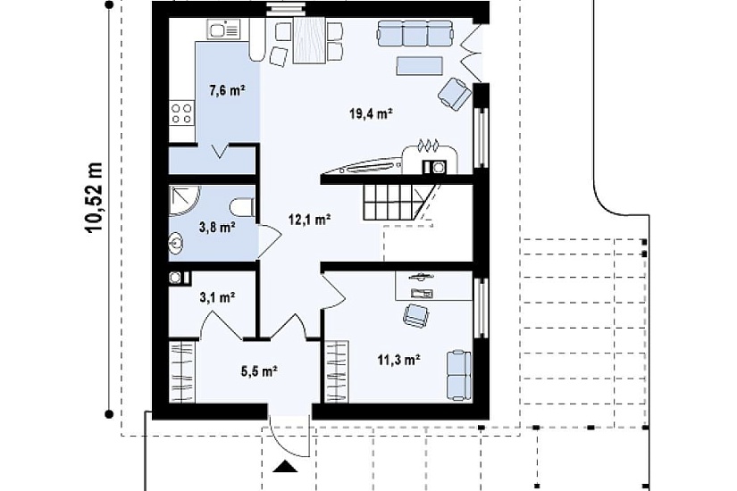 ДОМ ИЗ ГАЗОБЕТОНА ГД-121