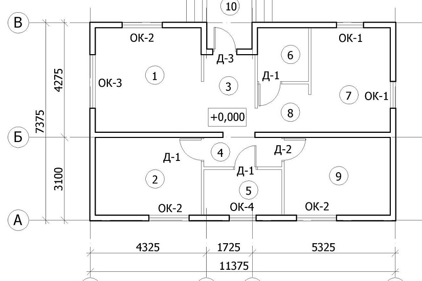 Дом 11,4х7,4-1эт-каркасник-КД Дом 11,4х7,4-1эт-каркасник-КД