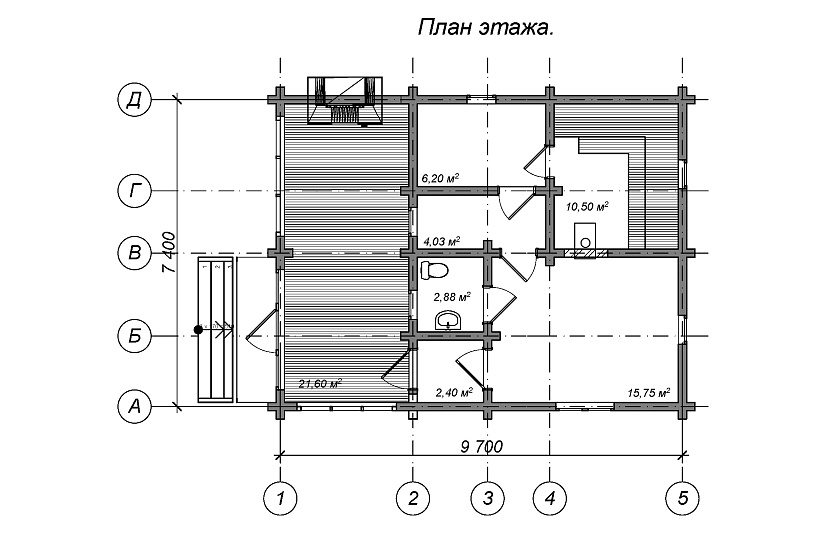 Баня из бруса №823