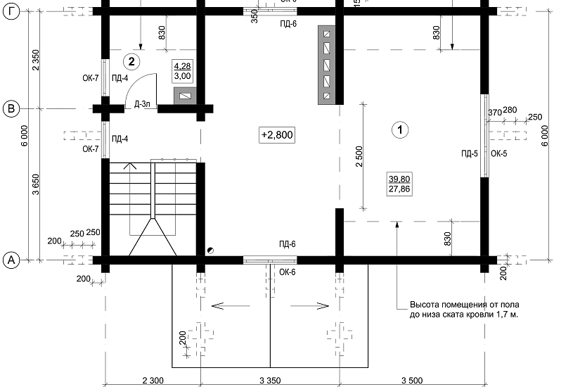 Баня-брус200х200мм-9150х7800мм-1,5эт-АР