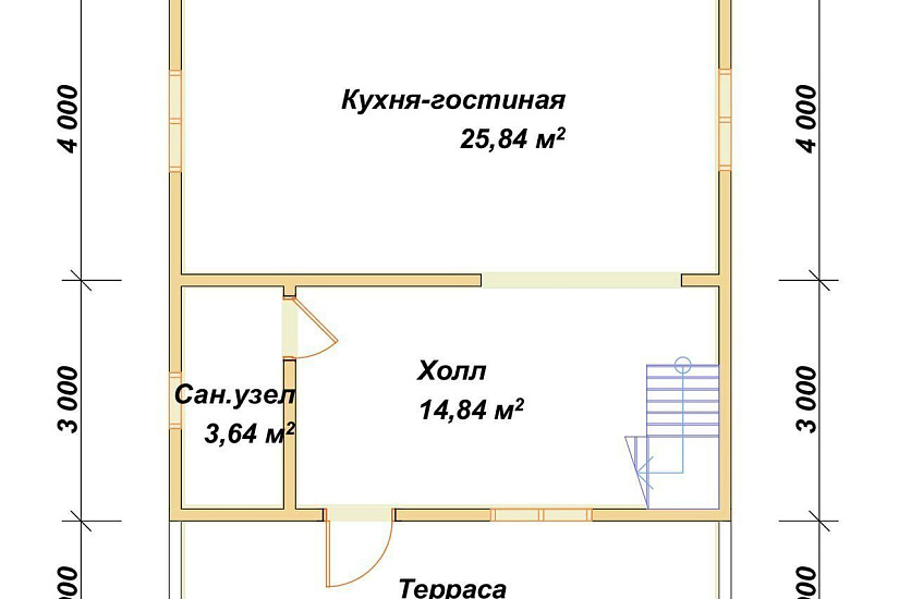 Дом из профилированного бруса 7х9
