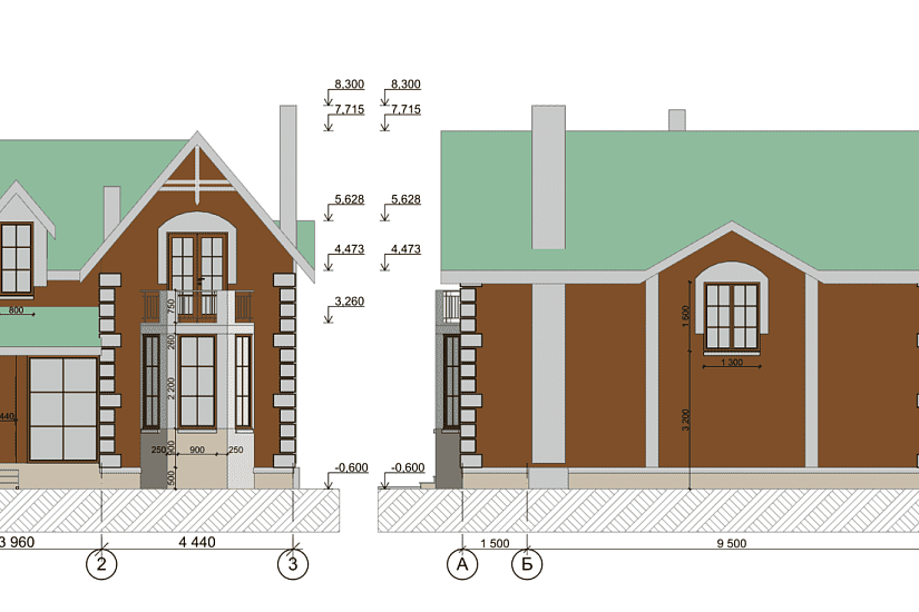 Жилой дом, 11х8-1,5 эт-кирпич-ЭП Жилой дом, 11х8-1,5 эт-кирпич-ЭП
