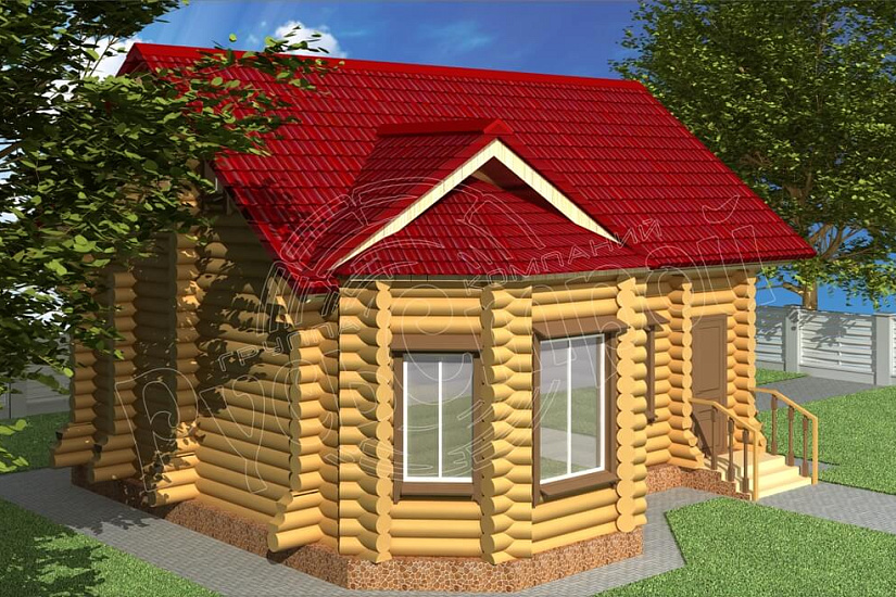 ПРОЕКТ Б-29 БАНЯ ИЗ ОЦИЛИНДРОВАННОГО БРЕВНА