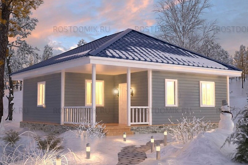 ДОМ ОДНОЭТАЖНЫЙ 9Х9