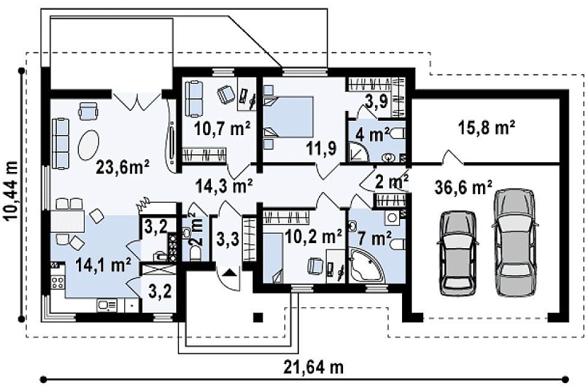 ДОМ ИЗ ГАЗОБЕТОНА ГД-166а