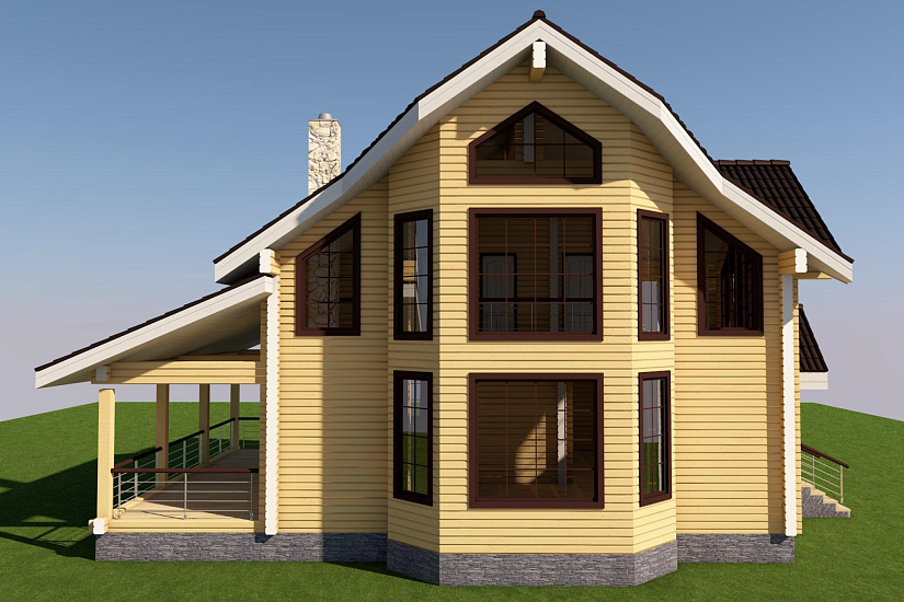 Дом-брус190мм-9850х13500мм-АР