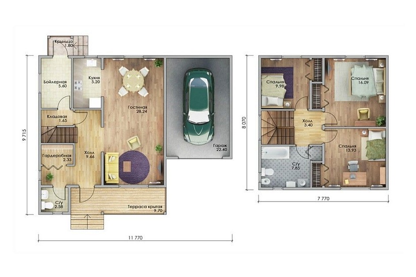 Каркасный дом КД-160
