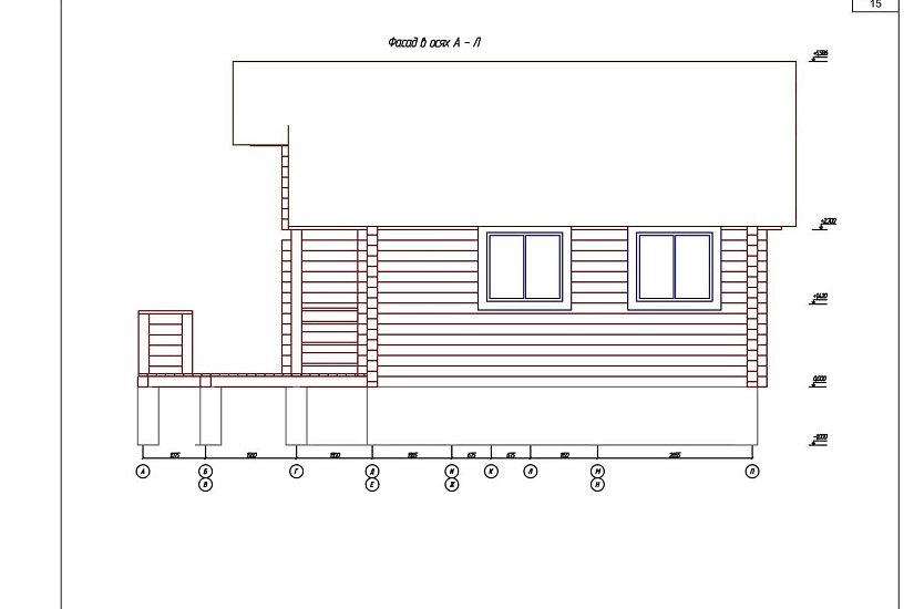 Дом из бруса180 мм-1эт