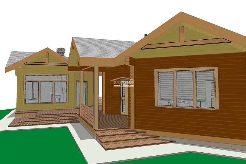 Баня с каминным домиком 2337 Баня с каминным домиком 2337