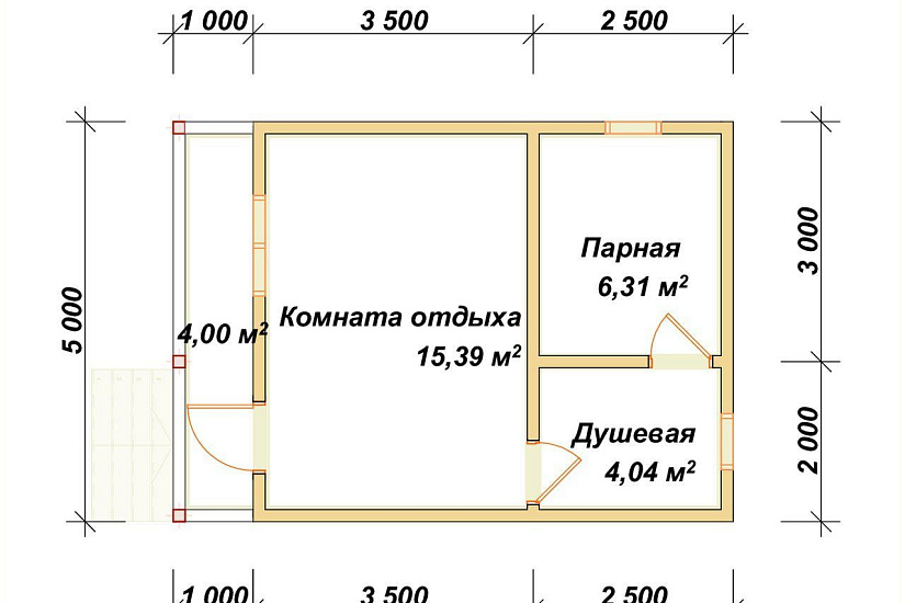 Баня 6х5 из бруса Баня 6х5 из бруса