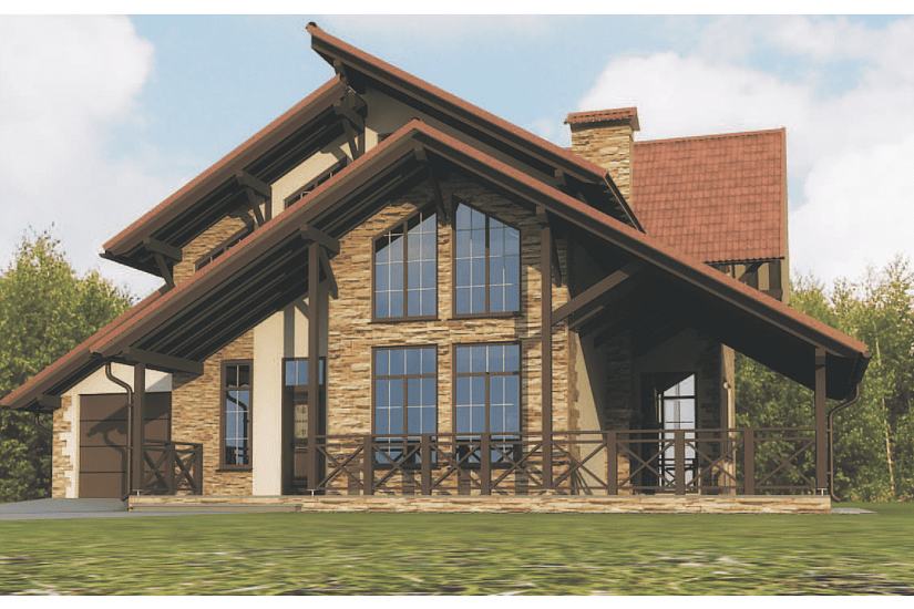 Дом с террассой 17х13-1,5эт-ка Дом с террассой 17х13-1,5эт-ка