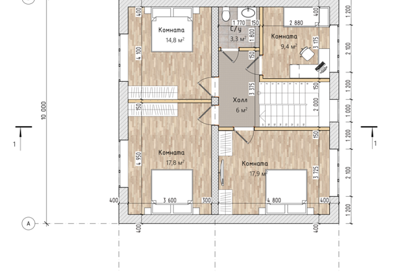 Дом-газобетон-2этажа-10000х11500-ЭП
