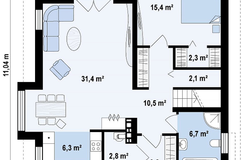 ДОМ ИЗ ГАЗОБЕТОНА ГД-148а