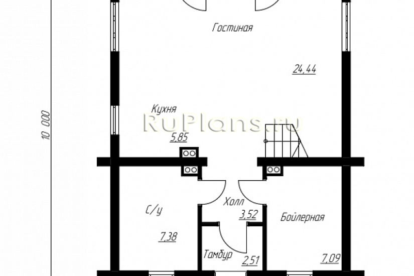 Проект дома 77м²