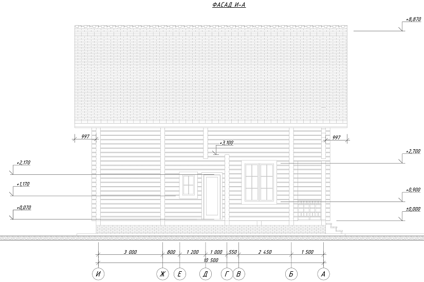 Дом-брус206х206мм-10500х10000мм-1,5эт.-АР-КР