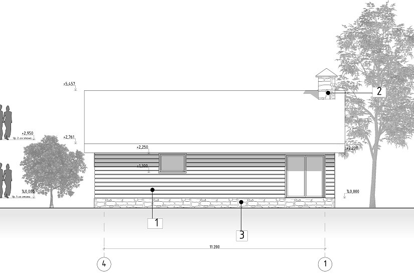 Дом-1,5этажа-газобетон-300мм-9700х11200-АР