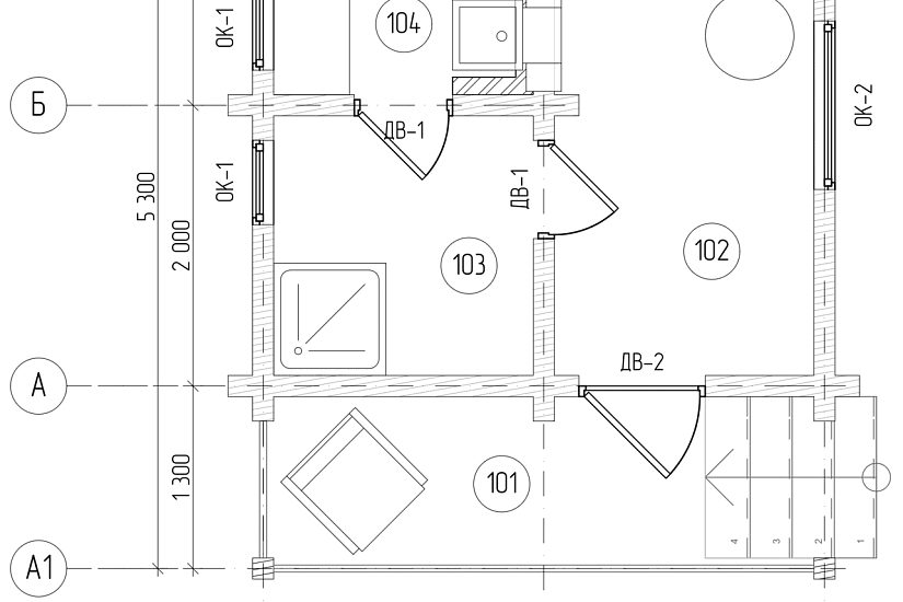 Баня-брус140х142-5300х4000-1эт-АР-КР