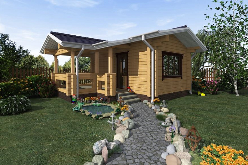 Проект бани из бруса №849