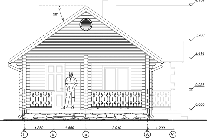 Баня-проф.брус190х140мм-9090х6070мм-1эт-АР