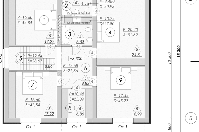 Дом-блочный-15300х11900мм-2эт.-АР-КР