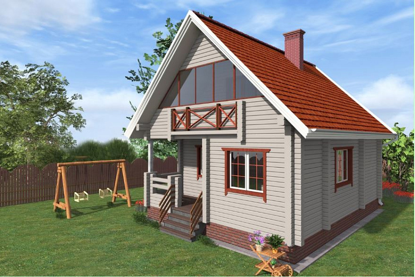 Проект дома из бруса №893 Проект дома из бруса №893