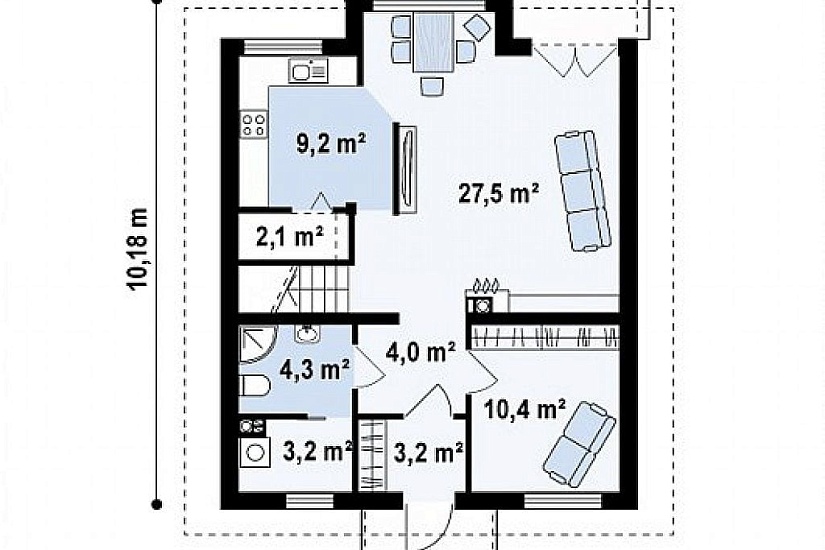 ДОМ ИЗ ГАЗОБЕТОНА ГД-111в