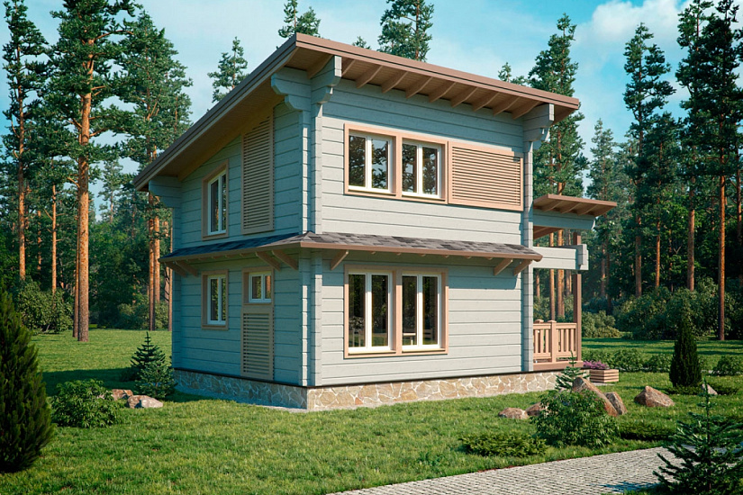 Проект дома из бруса №322 Проект дома из бруса №322