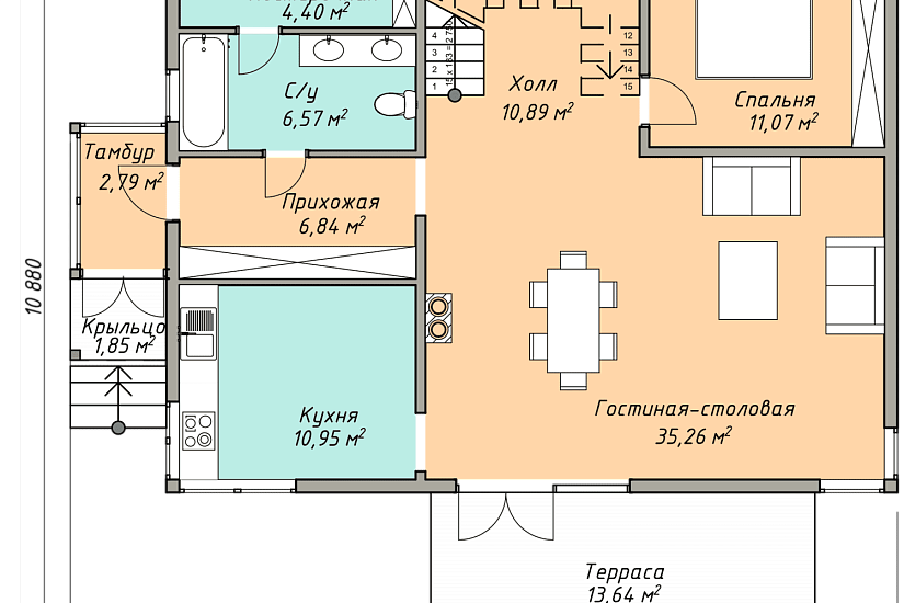 Каркасный дом КД-207-3