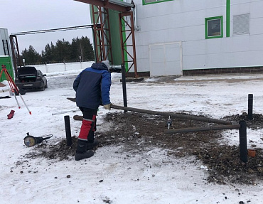 Модульное здание на винтовых сваях