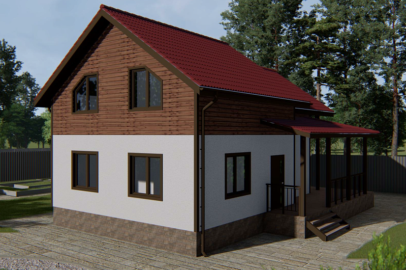 Жилой дом-каркас200мм-12600х7400мм-1,5этажа-АР Жилой дом-каркас200мм-12600х7400мм-1,5этажа-АР