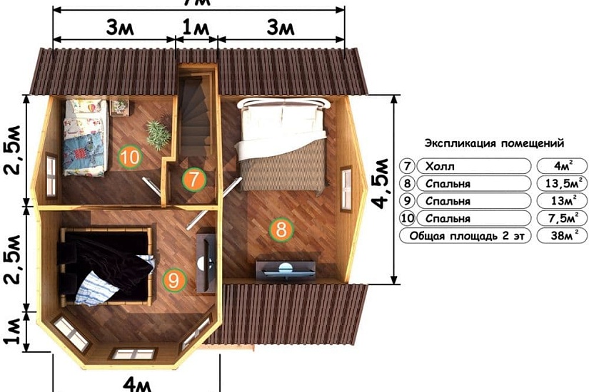 ДОМ ИЗ БРУСА ДБр-86а