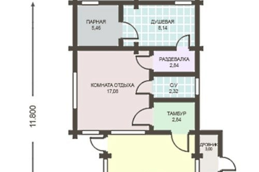 Баня ПБ - 94,9 кв.м