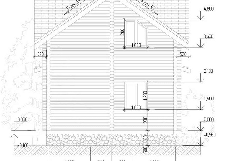 Индивидуальный жилой дом из профилированного бруса