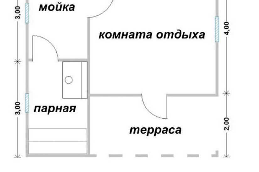 Баня 6х6 К2П3