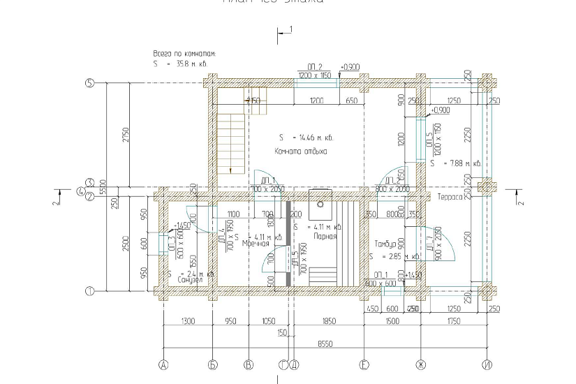 Дом-бревно240мм-8550х5500мм-1,5эт-АР Дом-бревно240мм-8550х5500мм-1,5эт-АР