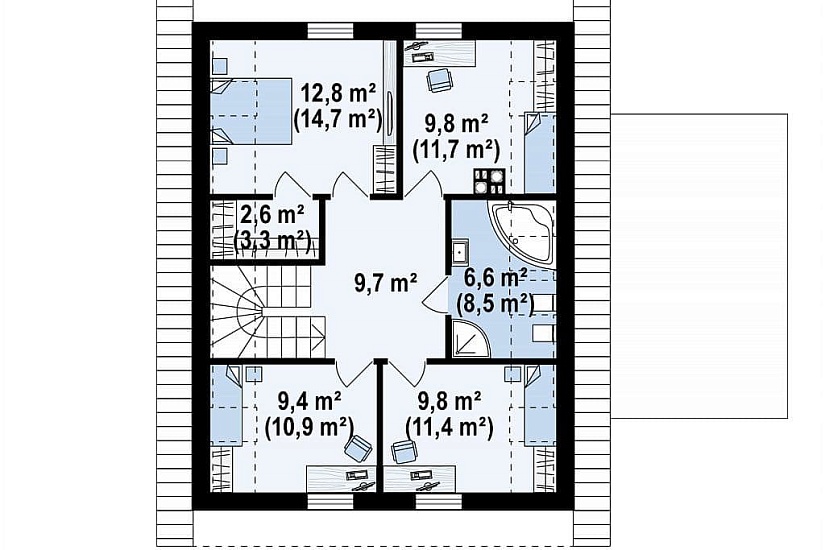 ДОМ ИЗ ГАЗОБЕТОНА ГД-155в