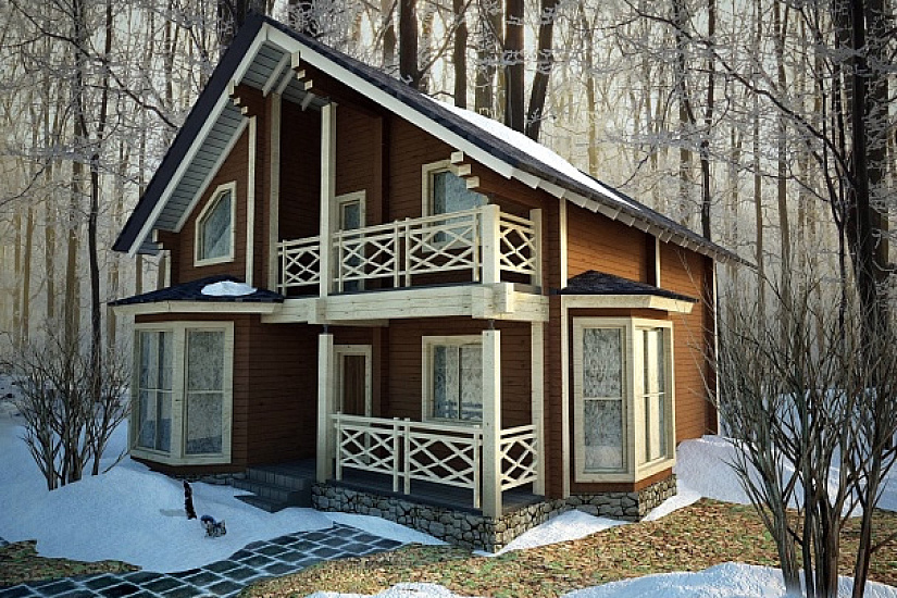 Проект дома из бруса №352 Проект дома из бруса №352