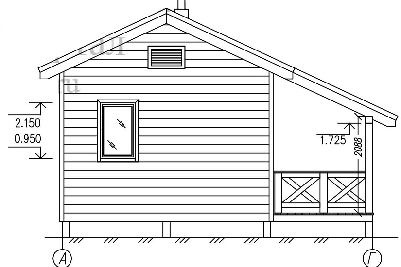 Гостевой дом 9х4,5-1эт-каркасник-КД Гостевой дом 9х4,5-1эт-каркасник-КД