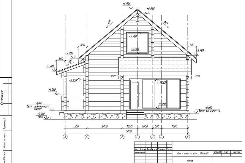 Дом-баня из профилированного бруса