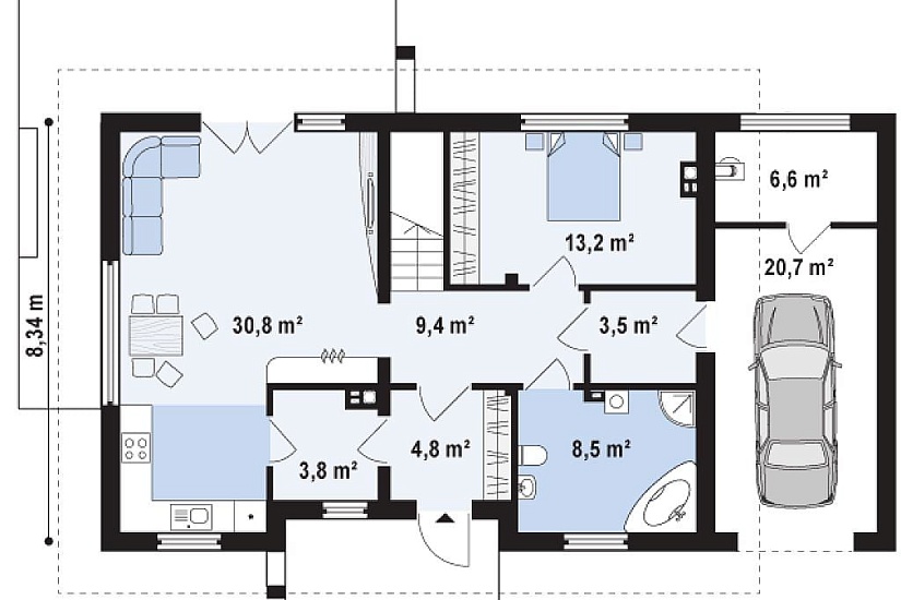 ДОМ ИЗ ГАЗОБЕТОНА ГД-154в
