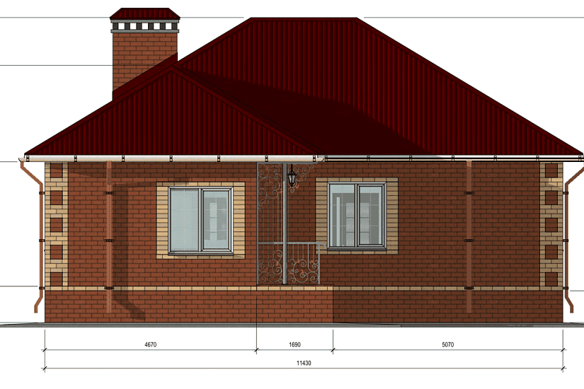 Дом-блочный-11690х11430мм-1эт.-АР-КР Дом-блочный-11690х11430мм-1эт.-АР-КР