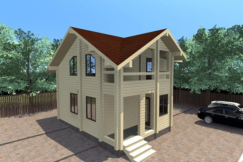 2-х эт. дом из клееного бруса