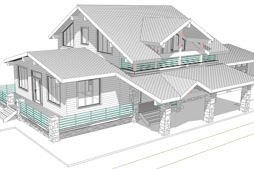 Дом 25х11-1,5эт-брус-РД Дом 25х11-1,5эт-брус-РД