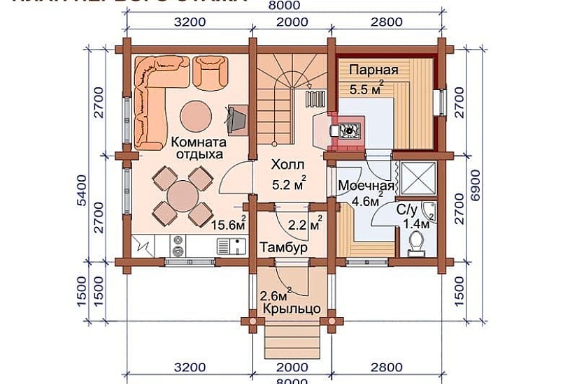 ДОМ-БАНЯ ИЗ БРЕВНА ДБ-85 ДОМ-БАНЯ ИЗ БРЕВНА ДБ-85