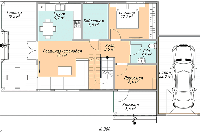 Каркасный дом КД-168