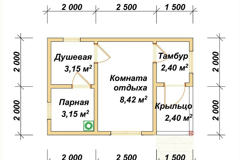 Баня 4х6 из бруса Баня 4х6 из бруса