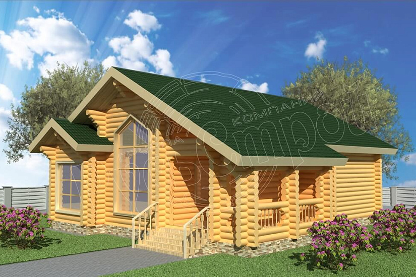 ПРОЕКТ Д-24 ДОМ ИЗ ОЦИЛИНДРОВАННОГО БРЕВНА