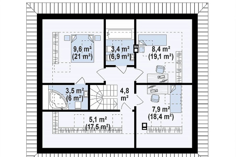 ДОМ ИЗ ГАЗОБЕТОНА ГД-135
