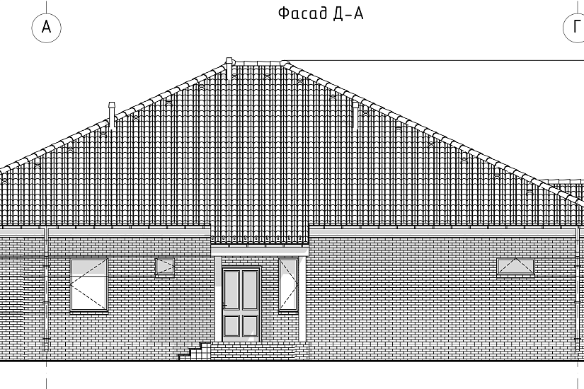 Жилой дом-блочный 390мм-17955х8995мм-1эт-АР-КР