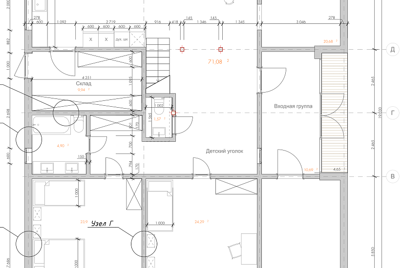 Дом-каркас150мм-12220х19030мм-1,5эт-АР-КР